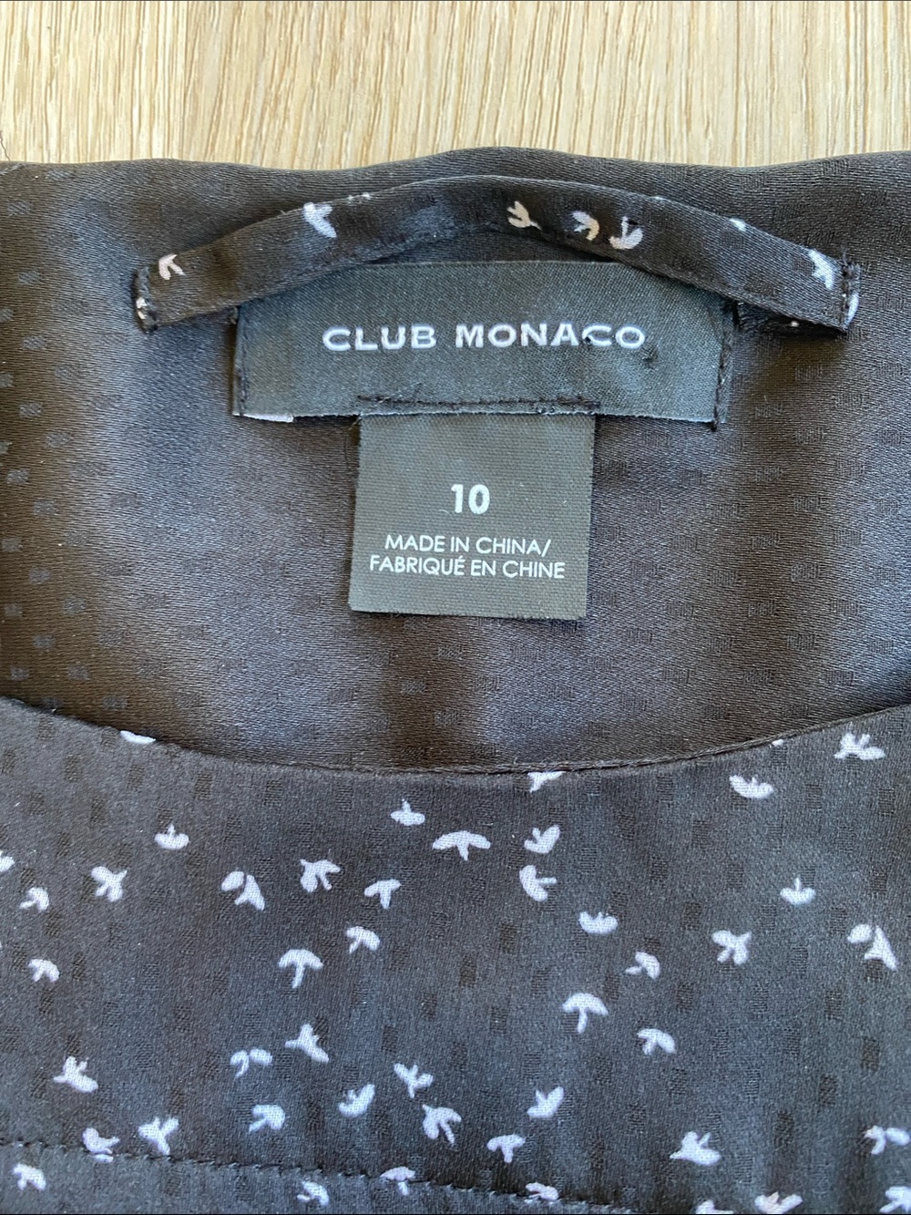 Club Monaco Black White Printed Long Sleeve Belted Fit & Flare Mini Dress 10 - Picture 4 of 9